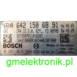 DUMP - MERCEDES - EDC16CP31 - CR4.12 - 0281013386 - A6421506891 - 1037378249 - 1037370271 - 1037392642